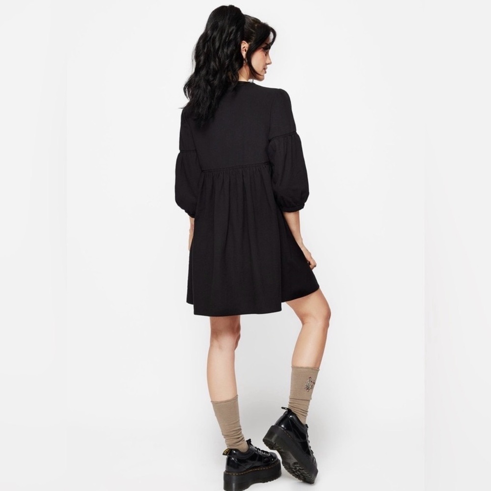 NWT Disturbia Marigold Cotton Button Up Smock Mini Dress US 10 - Picture 2 of 10